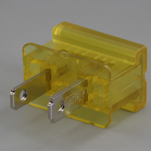 Gold - Polarized, Non-grounding, Male Gilbert / Slide Together Plug For Use With 18/2 SPT-2 Wire