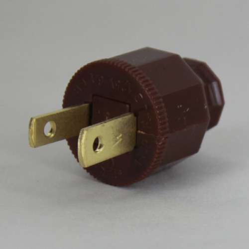 Brown - Polarized, Non-Grounding, SPT-2 EZ Wire Snap On Decorative Attachment Plug