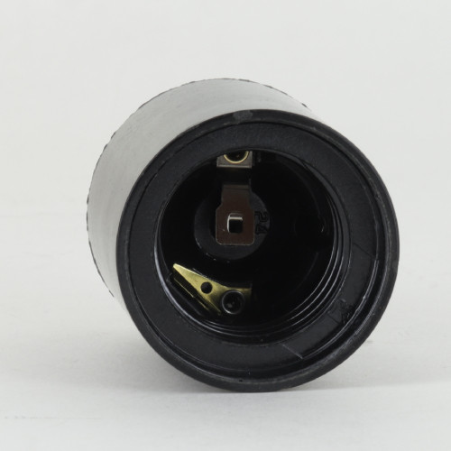 Black E-26 Base Phenolic Socket with Smooth Shell and 1/8ips. Cap