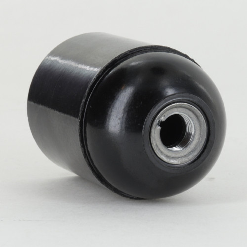 Black E-26 Base Phenolic Socket with Smooth Shell and 1/8ips. Cap