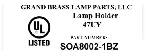 Oil Rubbed Bronze Finish Aluminum Threaded Skirt Keyless Lamp Socket with 1/8ips Threaded Cap