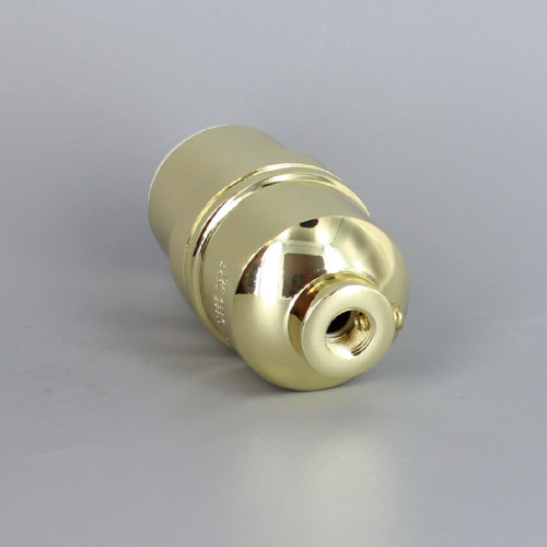 Brass Plated Finish Aluminum Modern Style Keyless Lamp Socket with 1/8ips Threaded Cap