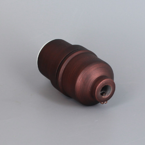 Oil Rubbed Bronze Finish Aluminum Modern Style Keyless Lamp Socket with 1/8ips Threaded Cap