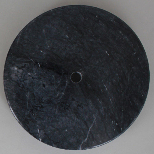 6in Diameter Round Black Marble Lamp Base