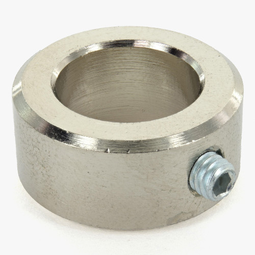 1/2in. Modern Slip Ring with Side Screw - Slips 1/4ips Pipe - Polished Nickel Finish