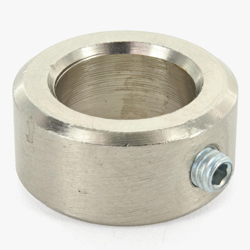 1/2in. Modern Slip Ring with Side Screw - Slips 1/4ips Pipe - Satin Nickel Finish