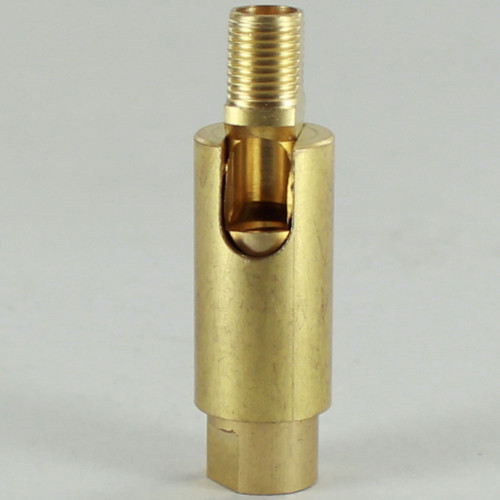 1/8IPS Threaded  Adjustable 90 Degree Swivel with 360 Degree Rotation - Unfinished Brass