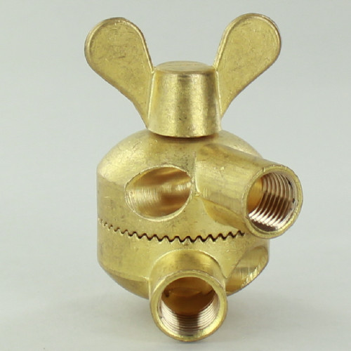 1/4ips. Female Threaded Unfinished Brass Cast Key Swivel with External Wire way