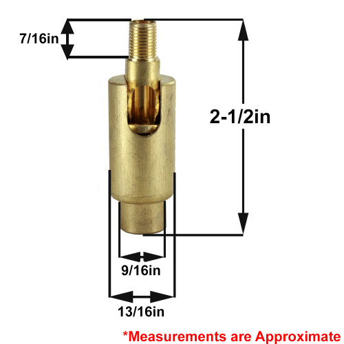 1/8IPS Male X 1/4IPS Female Threaded Adjustable 90 Degree Swivel - Unfinished Brass