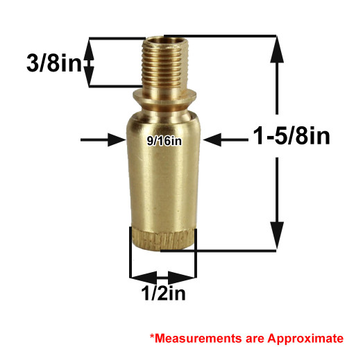 1/8IPS Threaded Knurled Crimp Swivel - Unfinished Brass