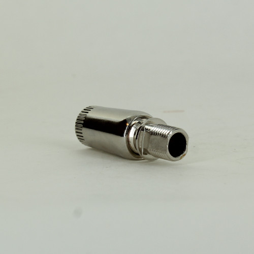 1/8IPS Threaded Brass Knurled Crimp Swivel - Polished Nickel Finish