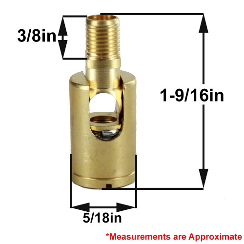 1/8ips Threaded 180 Degree Small Swivel - Unfinished Brass