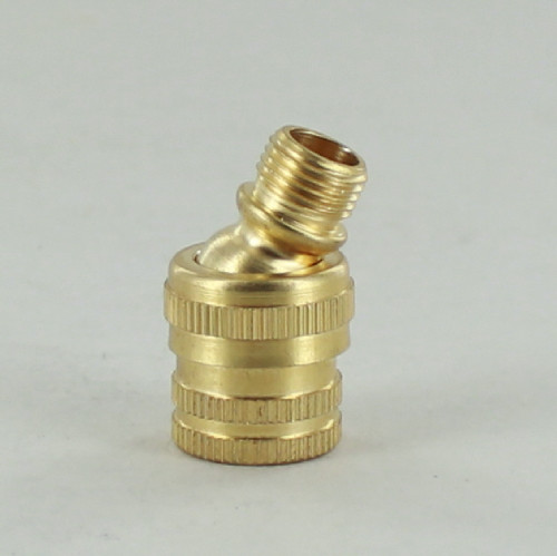 1/8ips - 11/16in X 1-3/16in Knurled Swivel - Unfinished Brass