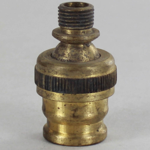 1/8ips Threaded Knurled Swivel - Unfinished Brass