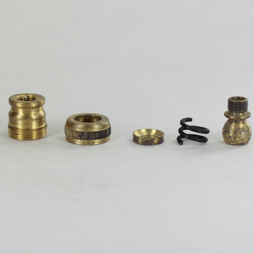 1/8ips Threaded Knurled Swivel - Unfinished Brass