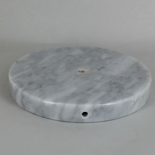 8in Diameter Round  White Marble Lamp Base