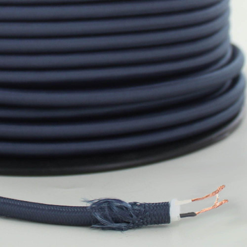 18/2 SVT-B Navy Blue Nylon Fabric Cloth Covered Pendant and Table Lamp Wire