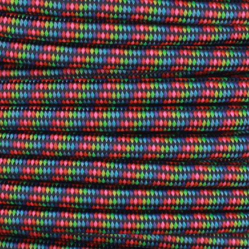 18/3 SVT-B Dark Rainbow Pattern Nylon Fabric Cloth Covered Pendant and Table Lamp Wire