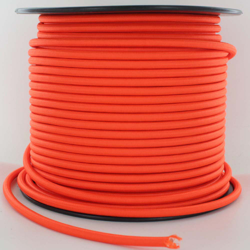 18/3 SVT-B Safety Orange Nylon Fabric Cloth Covered Pendant and Table Lamp Wire