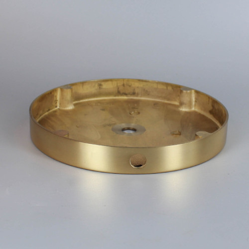 5-3/4in Polished Case Brass Flat Base with Wire Way