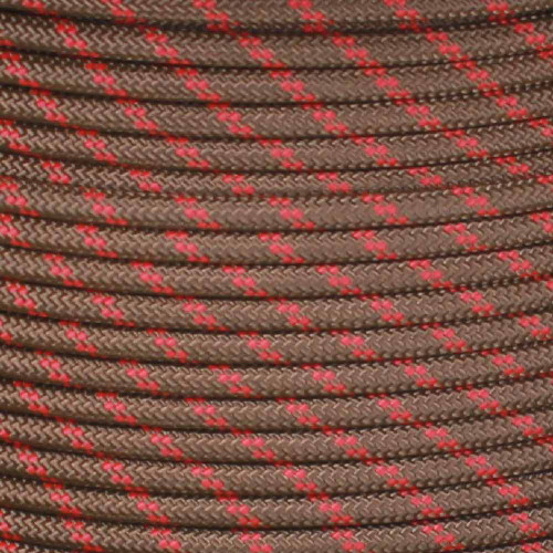 18/1 Single Conductor Brown with Red Marker Nylon Over Braid AWM 105 Degree Black Wire