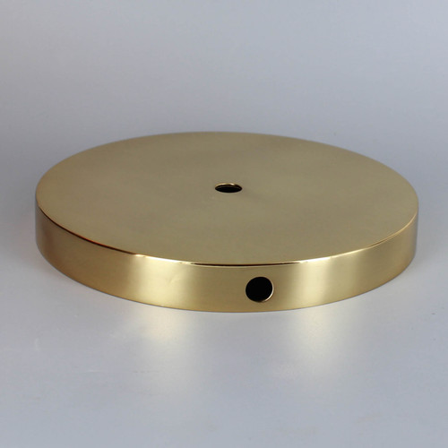 6-1/4in Polished Case Brass Flat Base with Wire Way