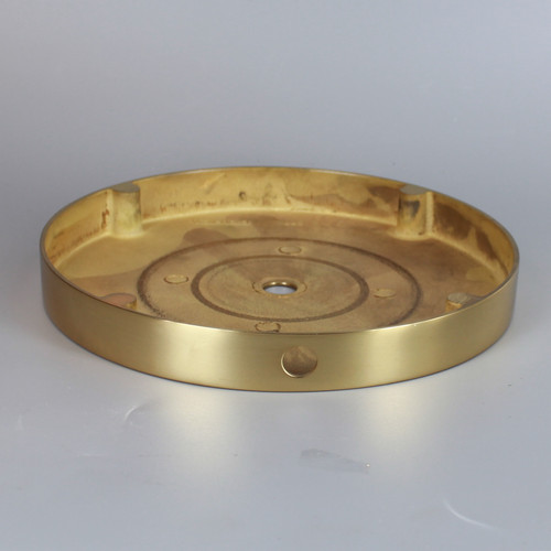 6-1/4in Polished Case Brass Flat Base with Wire Way