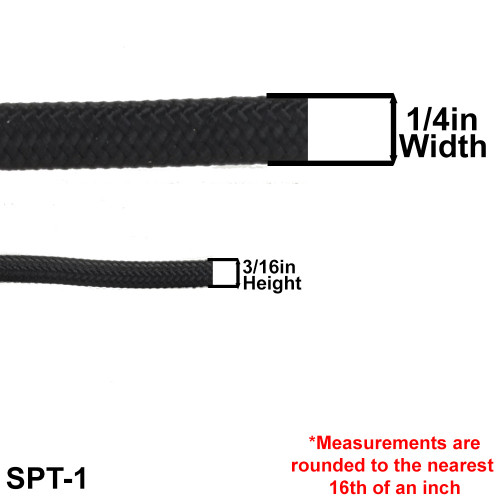 18/2 SPT1-B Black/Mineral Hounds Tooth Pattern Nylon Fabric Cloth Covered Lamp and Lighting Wire