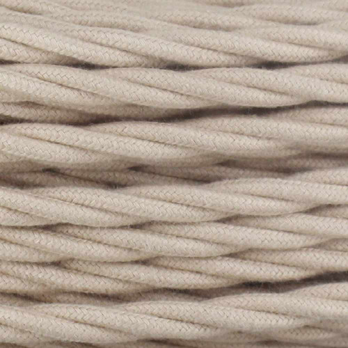 18/3 Twisted Beige Cotton Covered Wire