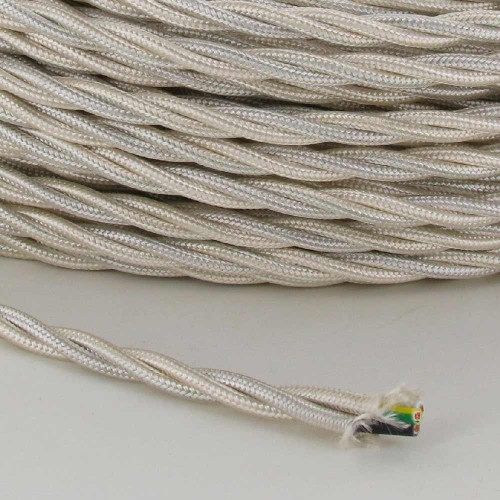 18/3 Twisted Ivory Rayon Covered Wire