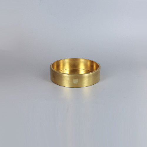 4in Diameter Flat Base with Wire Way - Unfinished Brass