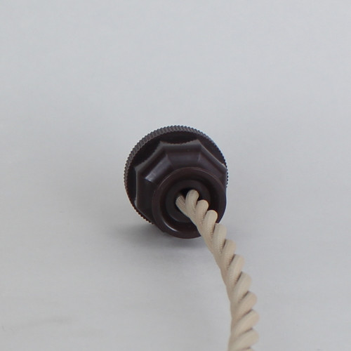 10ft Long Beige Twisted 18/3 SPT-2 Type UL Listed Twisted Powercord WITH BROWN PHENOLIC PLUG