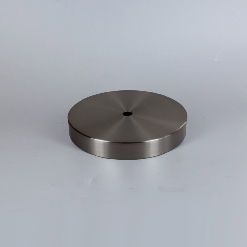 1/8ips Center Hole - 5in Flat Canopy/Base without Wire Way - Satin/Brushed Nickel
