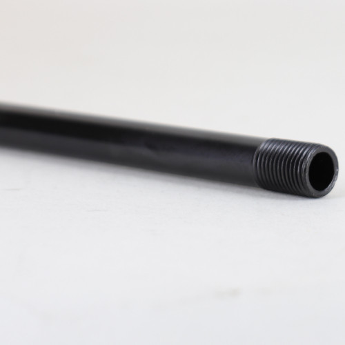14in. 1/8ips Figurine Pipe with 3-1/4in offset and 1/2 in thread on both ends. - Black Finish