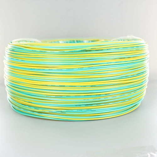 YELLOW/GREEN (Earth/Ground) 1 X 0.75mm H05V-K VDE STANDARD SINGLE EUROPEAN APPLIANCE FIXTURE WIRE.