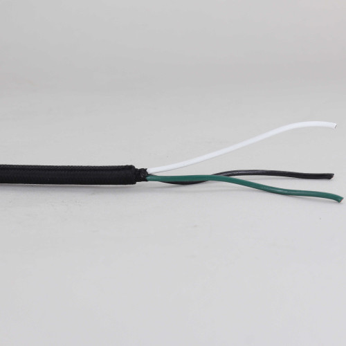3ft Long - 18/3 SVT-B Black Cloth Covered Pre-Processed Wire Harness