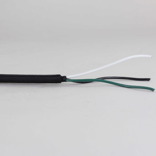 13ft Long - 18/3 SVT-B Black Cloth Covered Pre-Processed Wire Harness