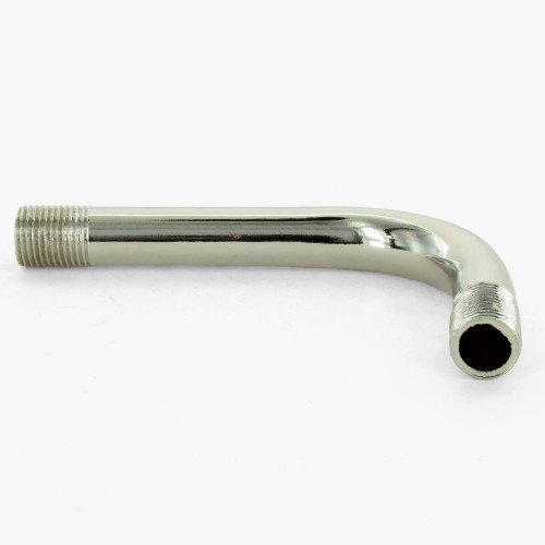 1/8ips Male Threaded 3in Long 90 Degree Bent Arm - Polished Nickel