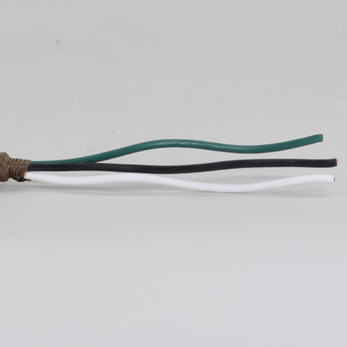 17ft Long - 18/3 SVT-B Brown Cloth Covered Pre-Processed Wire Harness