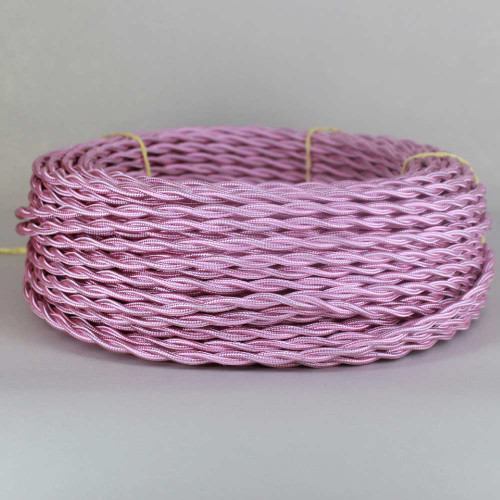 18/2 Twisted Pink Rayon Covered Wire