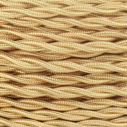 18/2 Twisted Natural Gold Rayon Covered Wire