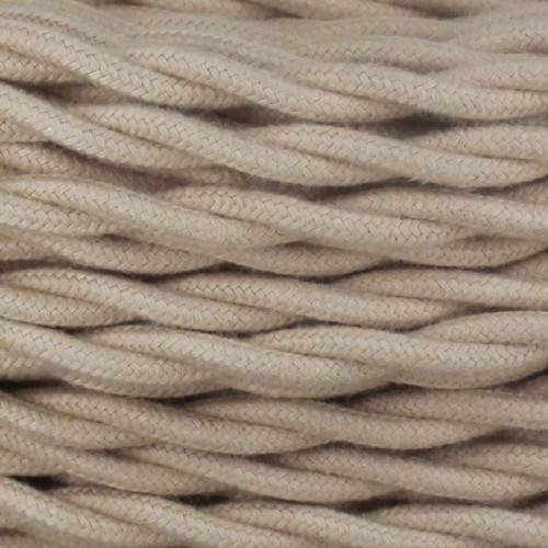 18/2 Twisted Beige Cloth Covered Wire