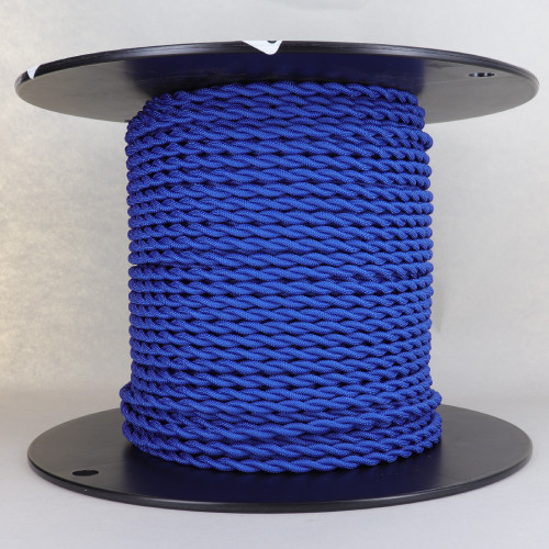 18/2 AWG SPT-1 Type - Blue - UL Recognized Cloth Covered Twisted Wire.