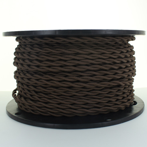 18/2 AWG SPT-1 Type - Brown - UL Recognized Cloth Covered Twisted Wire.