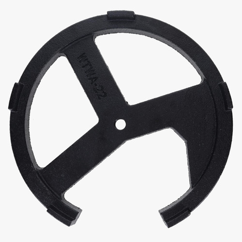 9-1/2in. Cast Iron Steering Wheel Weight with Small Feet and 1/4ips. Threaded Center Hole