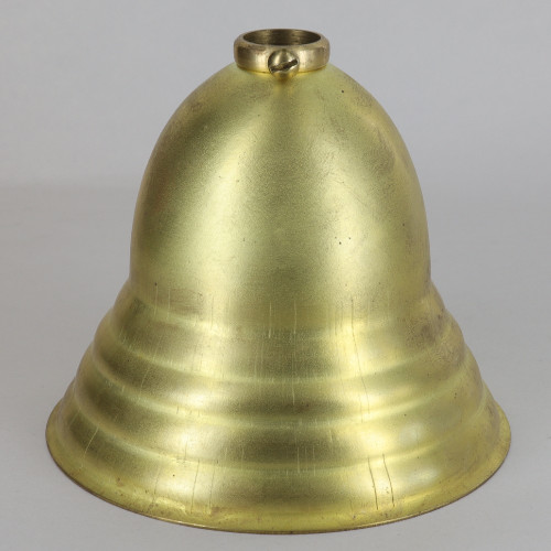 3/4ips Slip - Spun Deep Bell with Rings Canopy - Unfinished Brass
