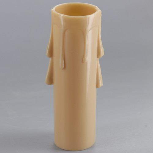 3in. Long Plastic E-12 Base Candle Socket Cover - Candelabra - Antique Drip