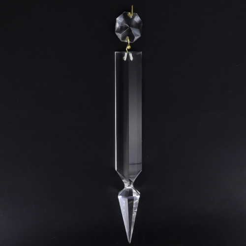 150mm (6in.) Crystal Spear with Jewel and Brass Clip