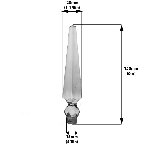 150mm (6in.) Crystal Spiked Finial for Cup