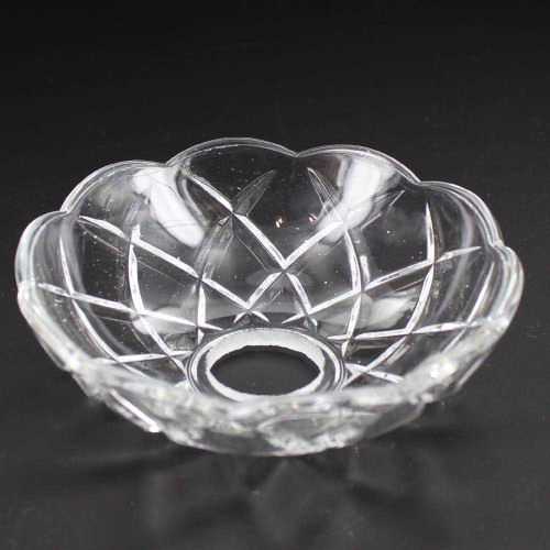 4in. Pressed Crystal Bobesche with No Pin Holes and 1in. Center Hole